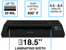 Load image into Gallery viewer, Apache Professional Laminator, Thermal Pouch, 18.5 Inch Max Width, 1.5-20 Mil, Black