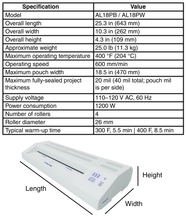 Load image into Gallery viewer, Apache Professional Laminator, Thermal Pouch, 18.5 Inch Max Width, 1.5-20 Mil, White