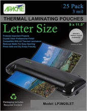 Load image into Gallery viewer, Apache Laminating Pouches, 3 mil, Letter Size, 25 Pack - Apache