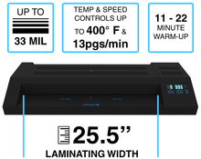Load image into Gallery viewer, Apache Professional Laminator, Thermal Pouch, 25.5 Inch Max Width, 1.5-33 Mil, Black
