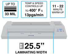 Load image into Gallery viewer, Apache Professional Laminator, Thermal Pouch, 25.5 Inch Max Width, 1.5-33 Mil, White
