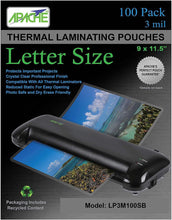 Load image into Gallery viewer, Apache Laminating Pouches, 3 mil, Letter Size, 100 Pack - Apache
