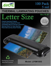 Load image into Gallery viewer, Apache Laminating Pouches, 5 mil, Letter Size, 100 Pack - Apache
